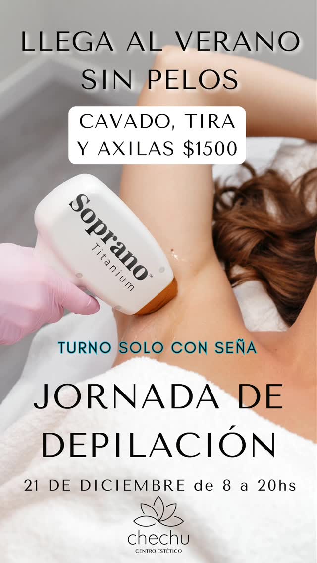 Jornada de depilación láser definitiva con equipo Soprano Titanium
